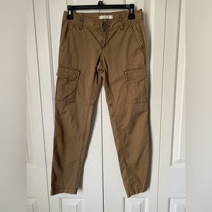 LOFT TAN CARGO STRAIGHT LEG PANTS - SIZE 00PETITE